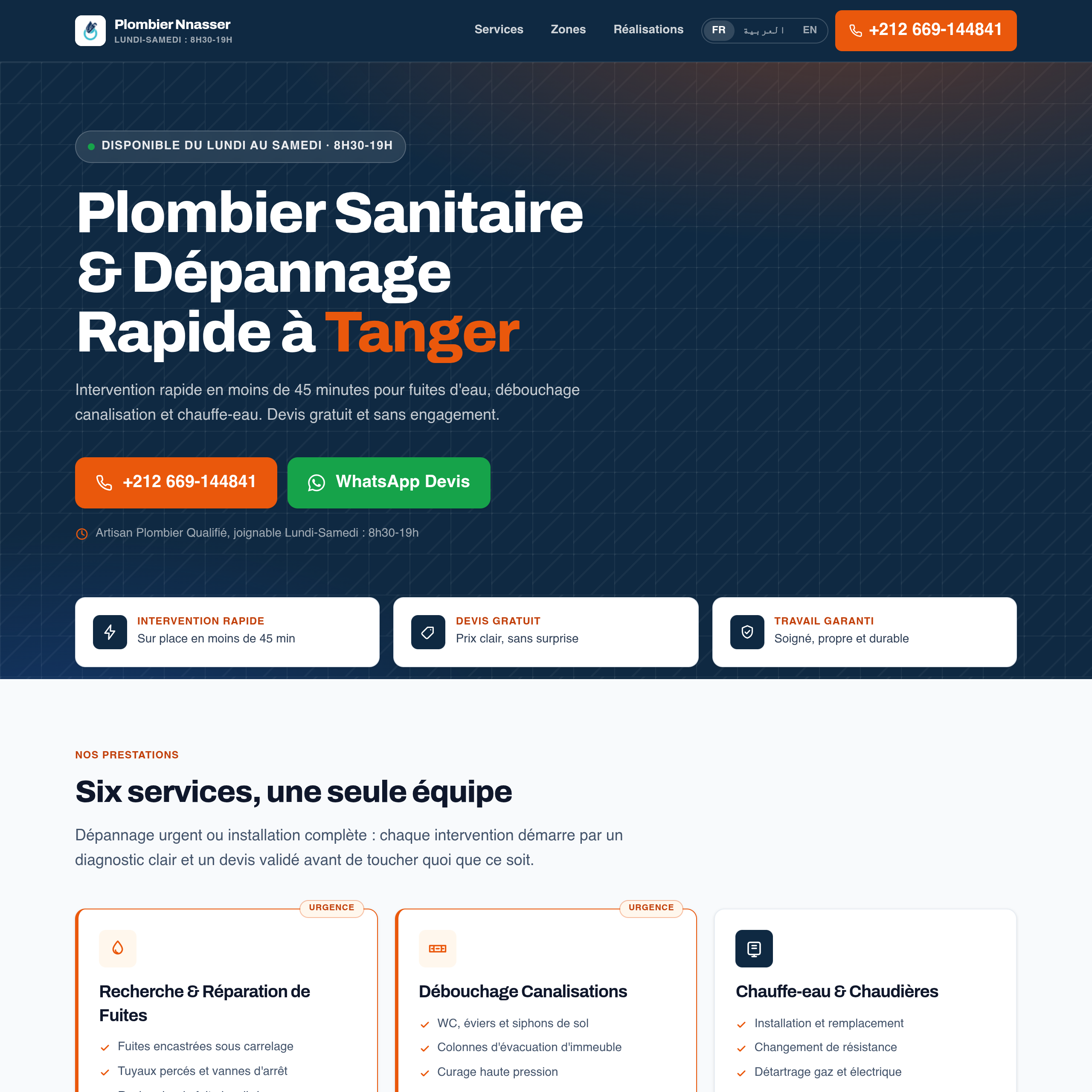 Plombier Nnasser - Local Service & Lead Platform